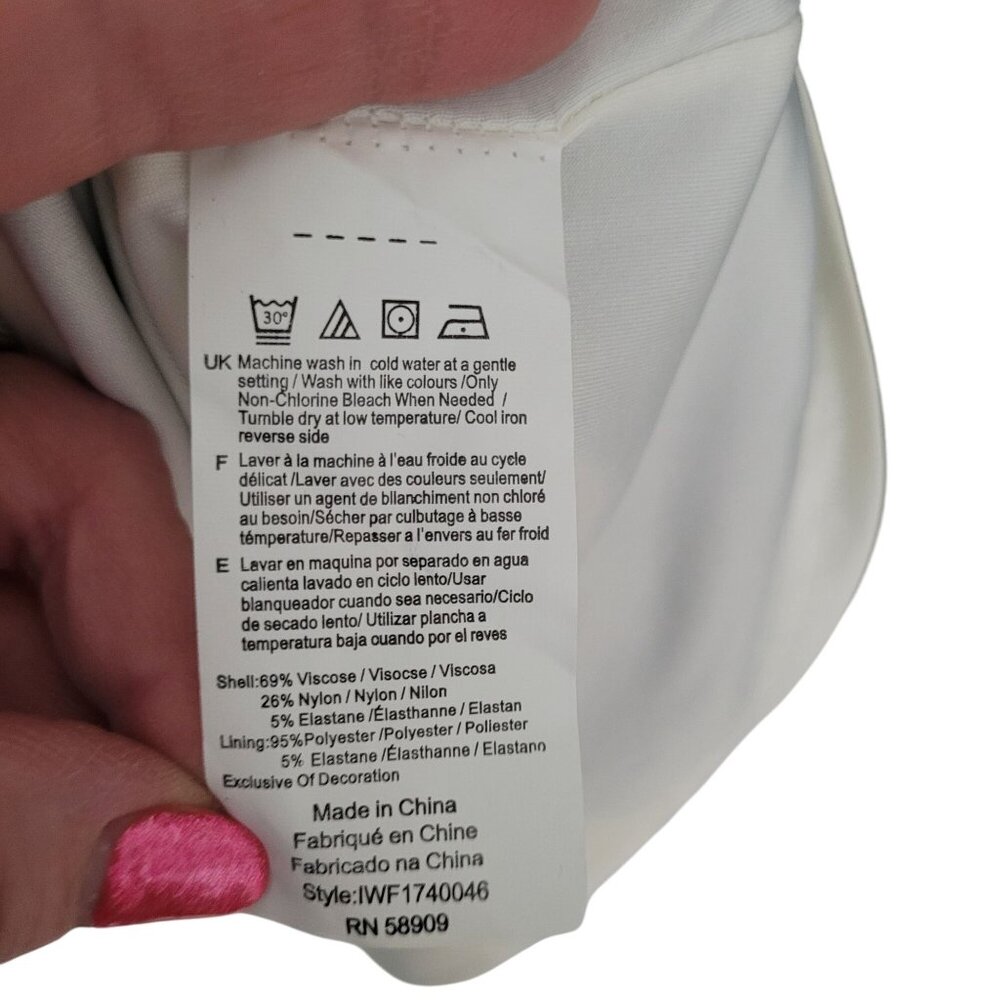 IMNYC Isaac Mizrahi Colorblock Dress Womens Size L Black & White 3/4 Sleeve NWT - Picture 8 of 8